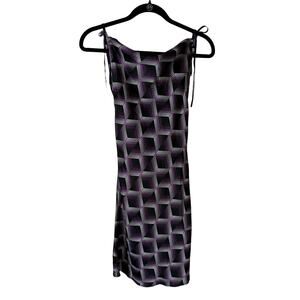 BP Nordstrom New Women's Geometric Backless Dress Purple XS Whimsigoth Y2k Goth